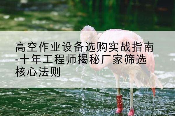 宝塔剪叉式升降机厂家-高空作业设备选购实战指南-十年工程师揭秘厂家筛选核心法则